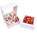 Bakery Boxes with Window Chocolate Strawberry Boxes for Pie Cake Cupcake Cookie Macaron Breakable Heart, Paper Charcuterie Box